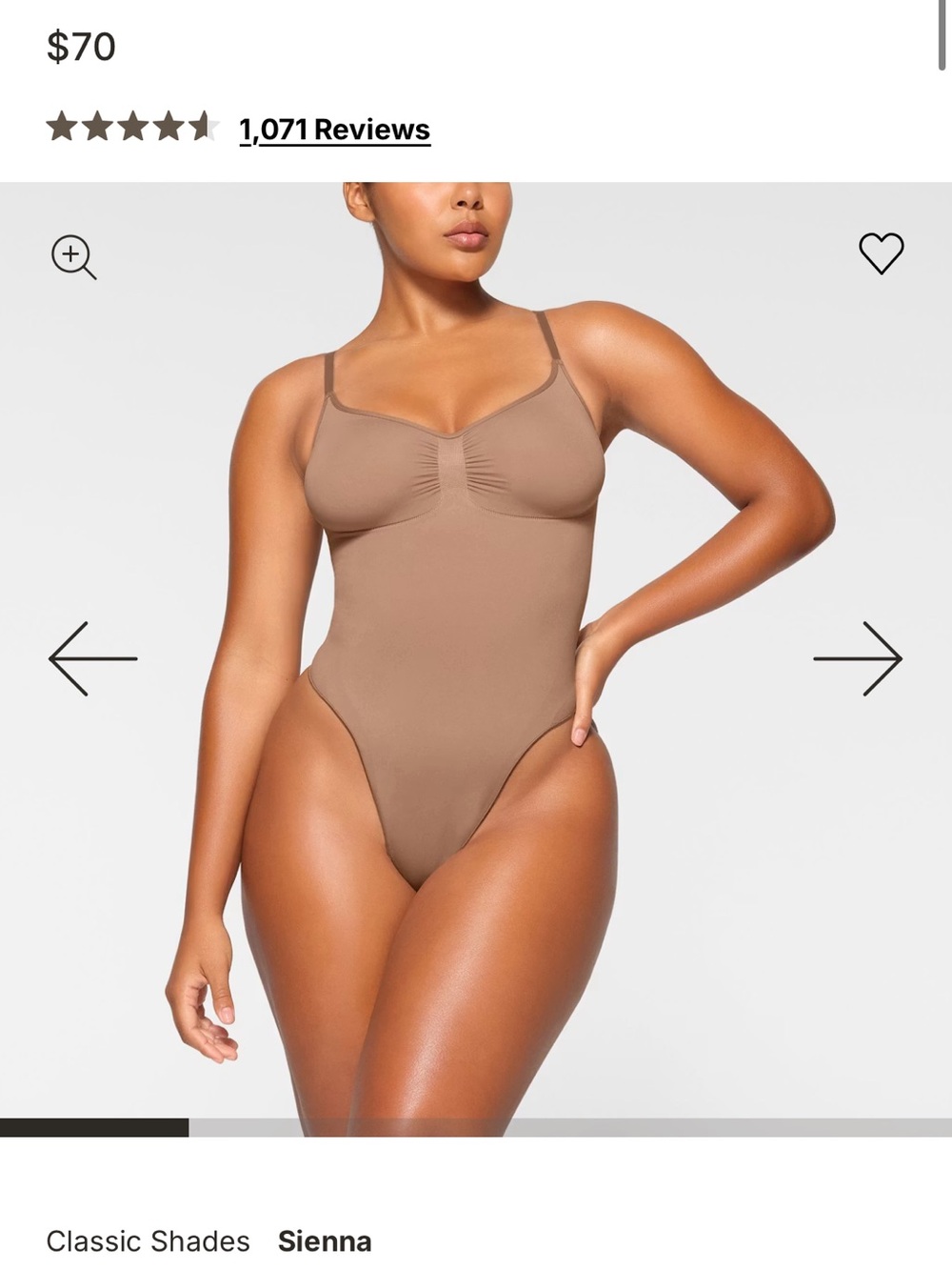 SKIMS Classic Shades Sienna Seamless Bodysuit